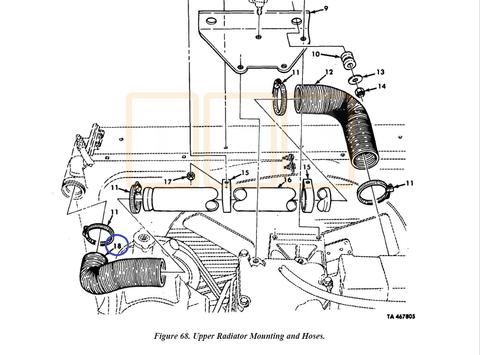 Radiator Hose Upper Left