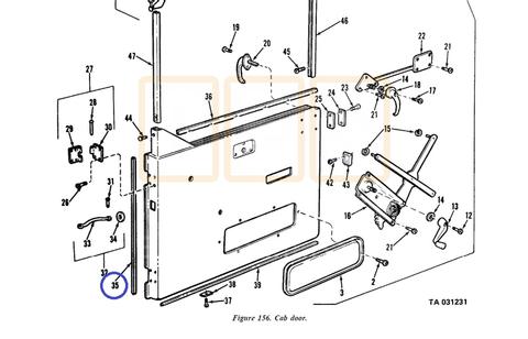 Door Hinge area rubber seal