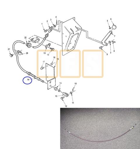 Front Winch Control Cable