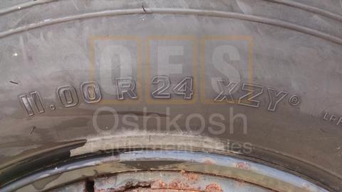 11.00R24 Michelin XZY Tire on Wheel